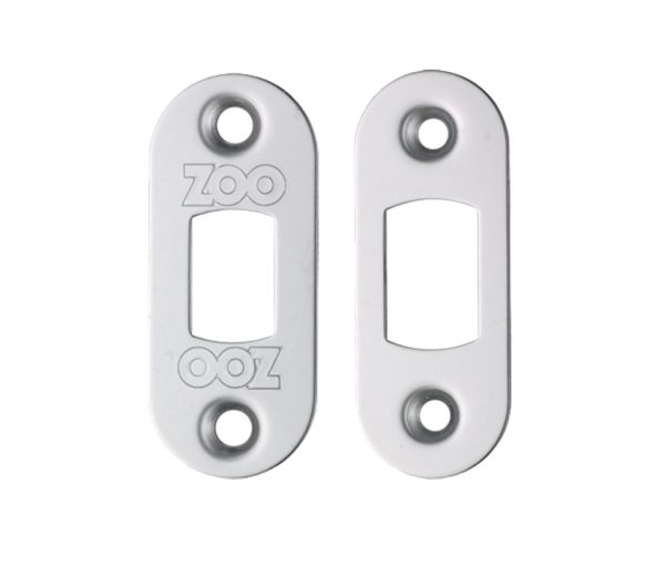 Zoo Hardware Radius Face Plate And Strike Plate Accessory Pack, Polished Stainless Steel