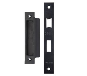 Zoo Hardware Face Plate And Strike Plate Accessory Pack, Powder Coated Black