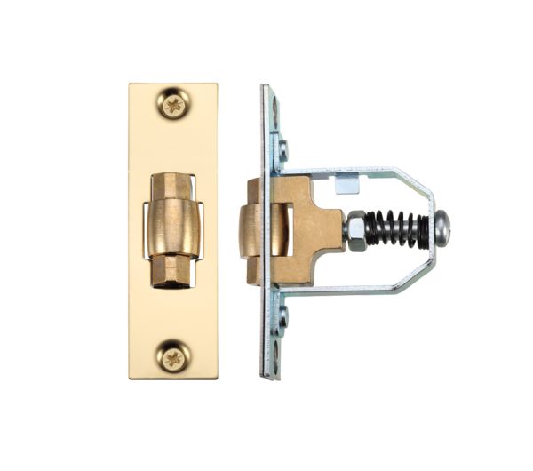 Zoo Hardware Adjustable Roller Latch (76Mm), Polished Brass