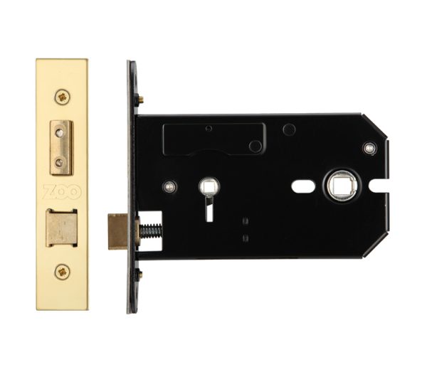 Zoo Hardware Horizontal Bathroom Lock (127Mm Or 152Mm), Pvd Stainless Brass