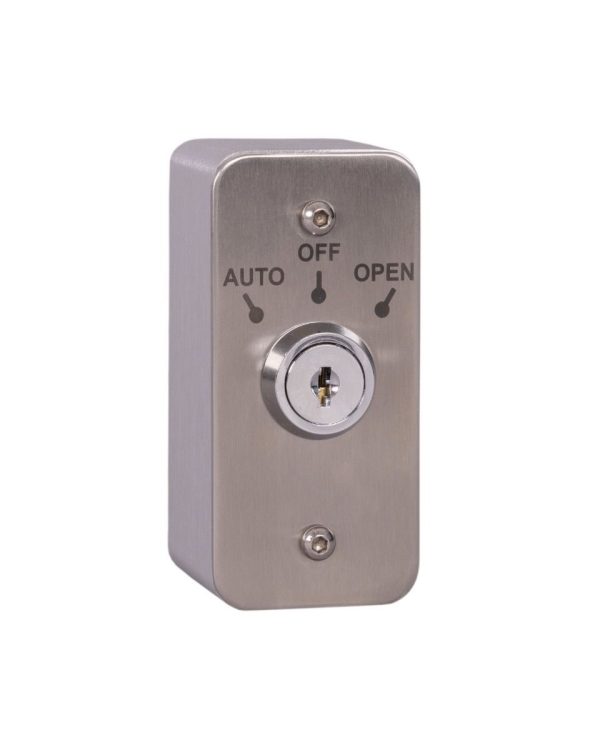 Zoo Hardware Architrave Stainless Steel Auto/On/Off Latching Key Switch with Aluminium Extrusion EXT/AP/KS-3