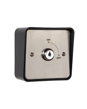 Zoo Hardware On/Off Latching Key Switch in Stainless Steel Plate c/w Shrouded Back Box KS-1
