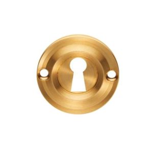 Carlisle Brass AQ41SB Victorian Escutcheon Lock Profile Round Face Fix Satin Brass