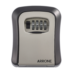 Arrone AR91 Combination Key Safe Wall Mounted 4 Digit Combination 115mm Black