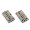 Alexander And Wilks Solid Drawn Cabinet Brass Butt Hinge 3"(75mm) Polished Pewter AW075-CH-PWT Pair