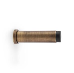 Alexander And Wilks Projection Cyl. Doorstop Plain 75X20mm Antique Brass AW601-75-AB