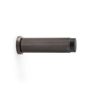 Alexander And Wilks Projection Cyl. Doorstop Reeded 75X20mm Dark Bronze Pvd AW602-75-DBZPVD