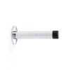 Alexander and Wilks - Cylinder Door Stop on Traditional Rose - Polished Chrome - 90mm AW620-90-PC