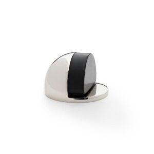 Alexander And Wilks Floor Mounted Oval Shielded Doorstop 45mm Polished Nickel AW631PN