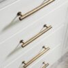 Alexander And Wilks Leila Hammered Cabinet Pull 160mm C/C Satin Brass AW817-160-SB