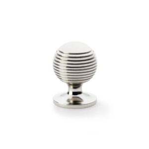 Alexander & Wilks Caesar Cupboard Knob 25Mm On Round Rose AW832-25-PN Polished Nickel