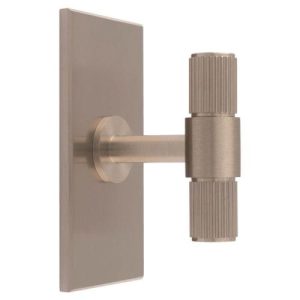 Carlisle Brass BP711SN76SN Lines T-Bar Knob on Backplate 76mm Satin Nickel