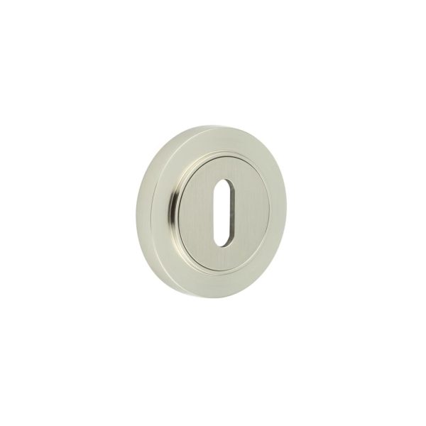 Burlington Standard Keyway Escutcheons Plain Rose Satin Nickel