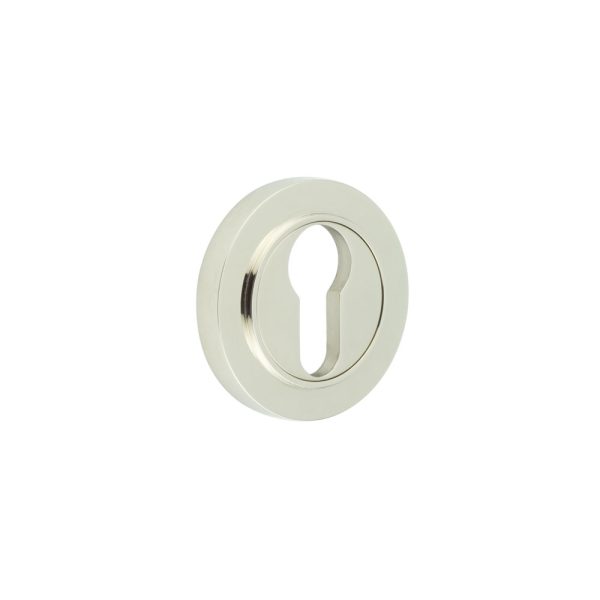 Burlington Euro Profile Escutcheons Plain Rose Polished Nickel