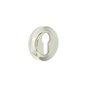 Burlington Euro Profile Escutcheons Chamfered Rose Polished Nickel