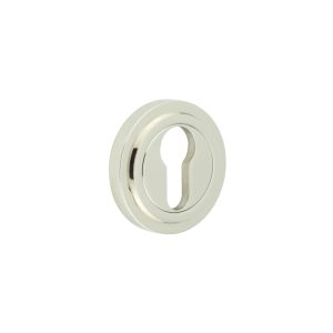 Burlington Euro Profile Escutcheons Stepped Rose Polished Nickel