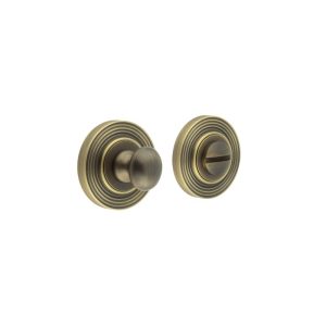 Burlington Turns & Releases Inner 1 Reeded Rose Antique Brass