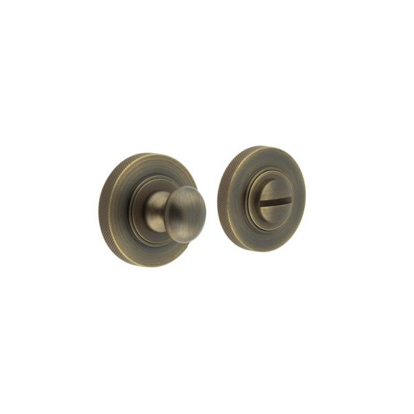 Burlington Turns & Releases Inner 1 Knurled Rose Antique Brass