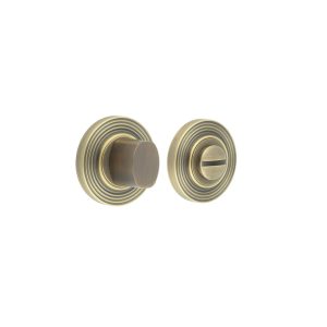 Burlington Turns & Releases Inner 3 Reeded Rose Antique Brass