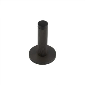 Burlington Knurled Wall Mounted Doorstops Plain Rose Dark Bronze