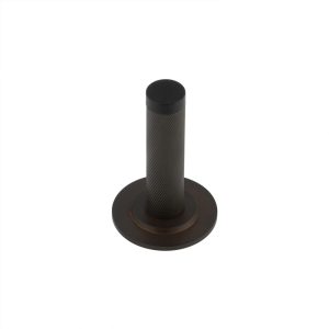 Burlington Knurled Wall Mounted Doorstops Stepped Rose Dark Bronze