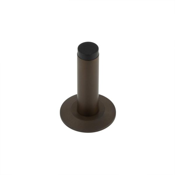 Burlington Plain Wall Mounted Door Stops Chamfered Rose Dark Bronze