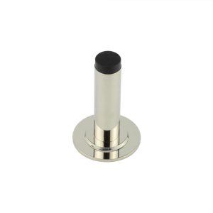 Burlington Plain Wall Mounted Door Stops Stepped Rose Polished Nickel