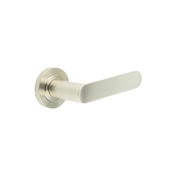 Kensington Door Handles Plain Rose Satin Nickel