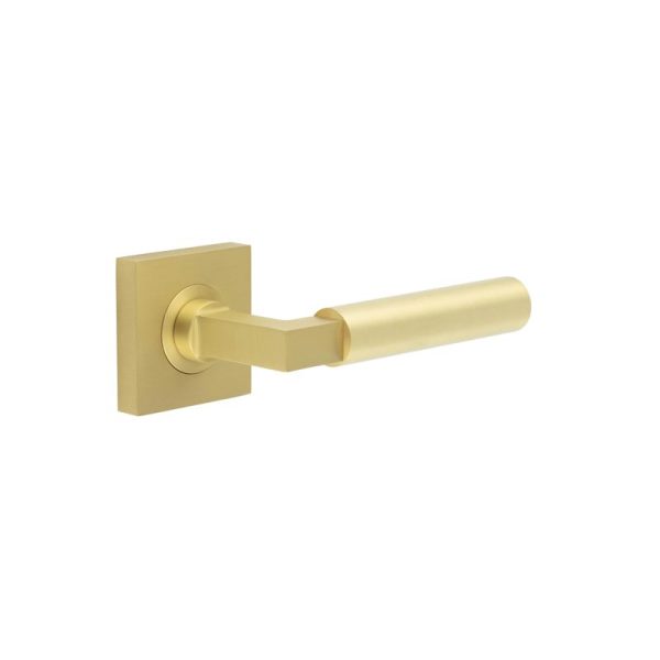 Westminster Door Handles Square Plain Satin Brass