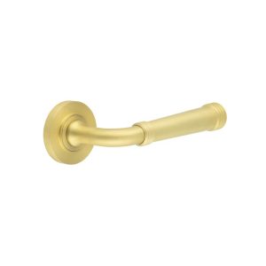 Highgate Door Handles Plain Rose Satin Brass