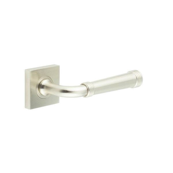 Highgate Door Handles Square Plain Satin Nickel