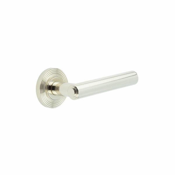 Richmond Door Handles Reeded Rose Polished Nickel