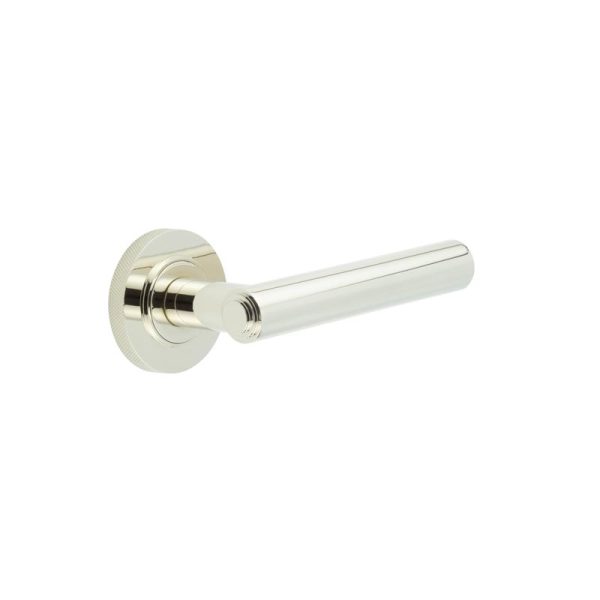 Richmond Door Handles Knurled Rose Polished Nickel