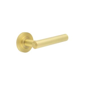 Richmond Door Handles Plain Rose Satin Brass