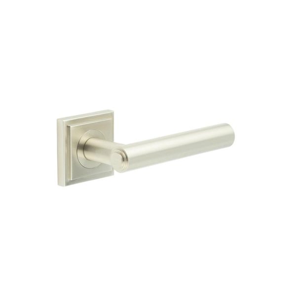 Richmond Door Handles Square Stepped Satin Nickel