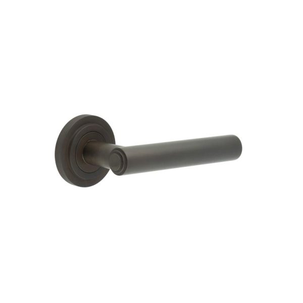 Richmond Door Handles Stepped Rose Dark Bronze