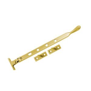 Acre & Clutton Bulb-End Window Casement Stay 254mm - Polished Brass