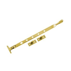 Acre & Clutton Bulb-End Window Casement Stay 305mm - Polished Brass