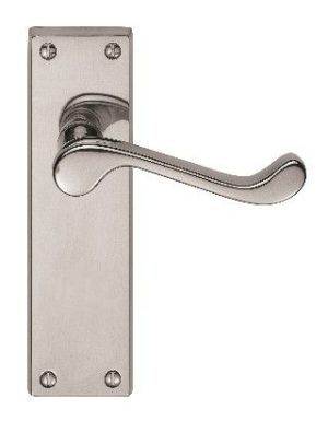 CARLISLE BRASS - CBS54SCP VICTORIAN SCROLL LEVER ON BACKPLATE - LATCH SWEEDOR (CONTRACT RANGE)