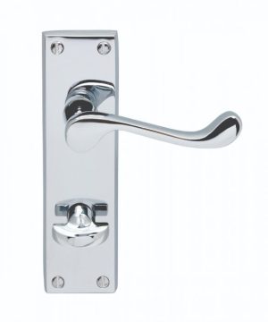 Victorian Scroll Door Handle – 150mm x 40mm  – Polished Chrome Finish