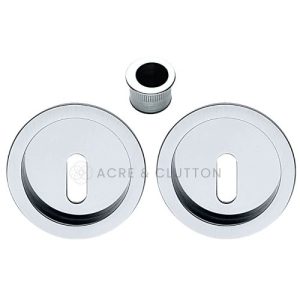 Acre & Clutton Sliding Door Flush Pull Handle Set Key Profile 57mm Polished Chrome