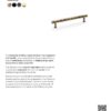 Alexander And Wilks Bamboo T-Bar Cabinet Pull 128Mm C/C Matt Black AW809B-128-BL