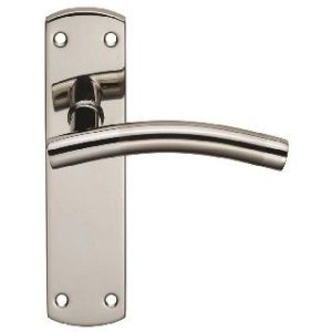 CARLISLE BRASS - CSLP1163B-DUO STEELWORX CURVED -T CSL LEVER ON BACKPLATE - LATCH 172 X 44MM DUAL FINISH