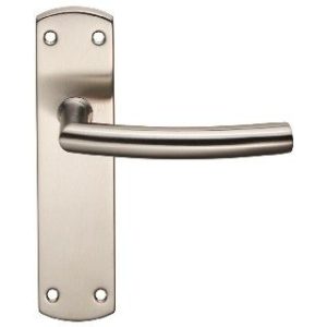 CARLISLE BRASS - CSLP1167B-SSS STEELWORX ARCHED CSL LEVER ON BACKPLATE - LATCH 172 X 44MM - SATIN