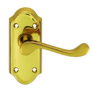 CARLISLE BRASS - DL16-BP ASHTEAD LEVER ON BACKPLATE - LATCH (SHORT PLATE)