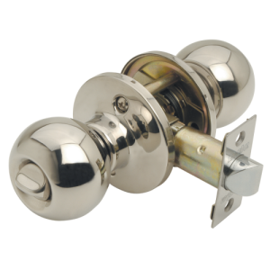 Bala Privacy/Bathroom Door Knob Set - Polished Stainless Steel