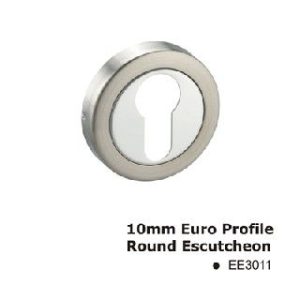 EE3011CP/SCP 10mm Euro Profile Round Escutcheo