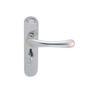 Carlisle Brass CBL13CP Ibra Lever On Backplate - Bathroom 57mm C/C 185mm x 40mm Polished Chrome