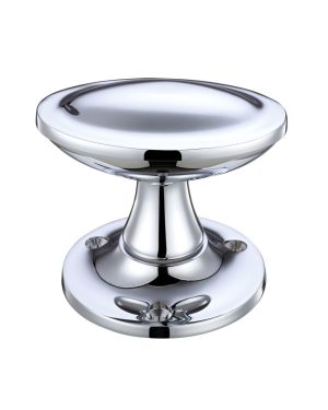 Fulton & Bray FB504PVDN Oval Stepped Mortice Knob Furniture 60mm Rose Dia PVDN Pvd Nickel
