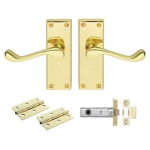 Carlisle Brass GK002EB/INTB Contract Victorian Scroll Latch Pack Electro Brassed